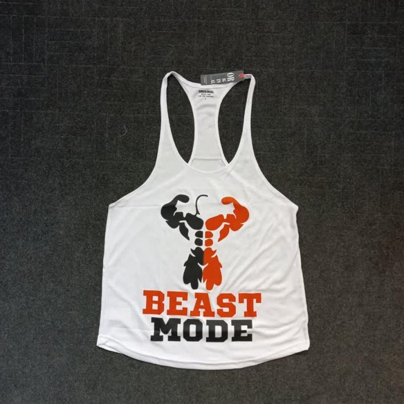 تاپ مردانه بند نازک فلامنت سوزنی beast mode