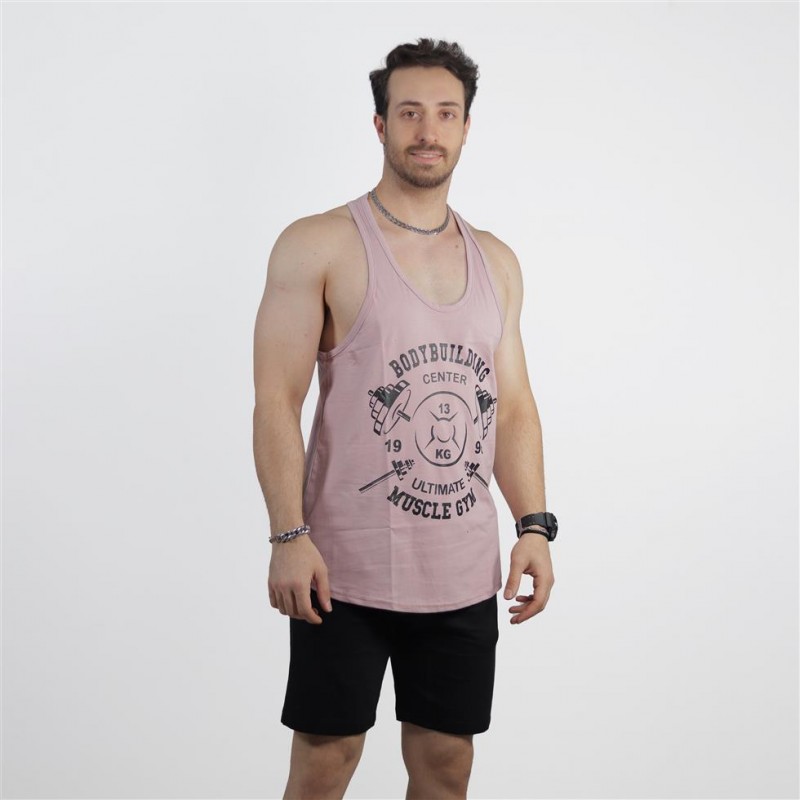 تاپ مردانه قهرمانی نخ پنبه BODY BUILDING