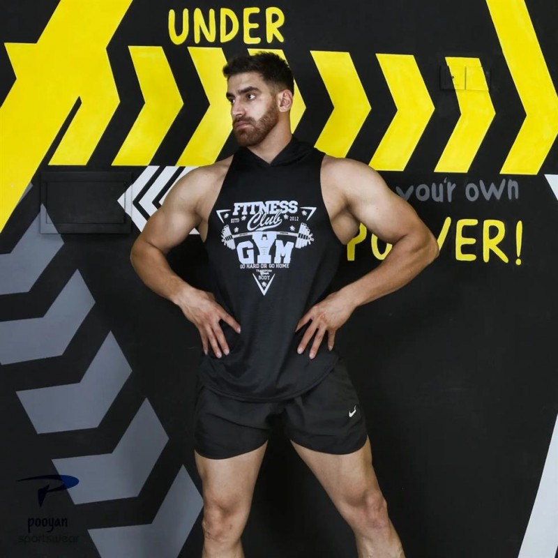 تاپ مردانه کلاهدار GYm تکی