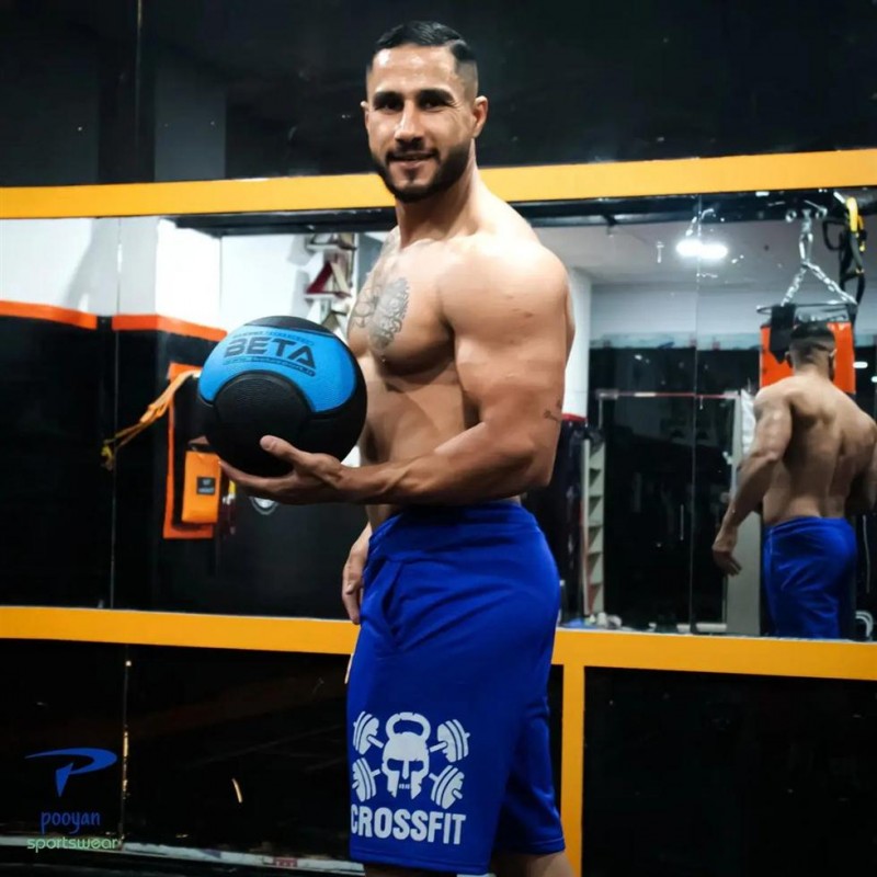 شلوارک مردانه جیب فیلتو بلند cross fit تکی