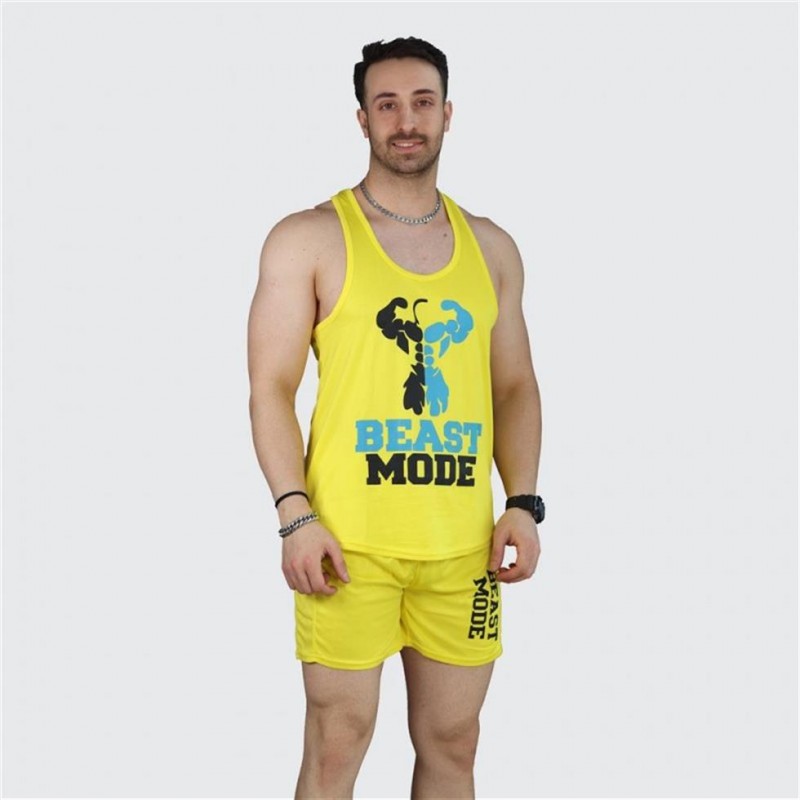 ست مردانه تاپ قهرمانی و شلوارک سوزنی BEAST MODE