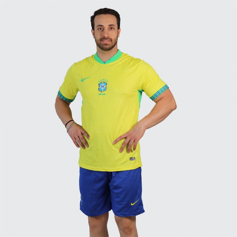 ست مردانه تیشرت و شلوارک وارداتی تیم ملی Brazil تکی