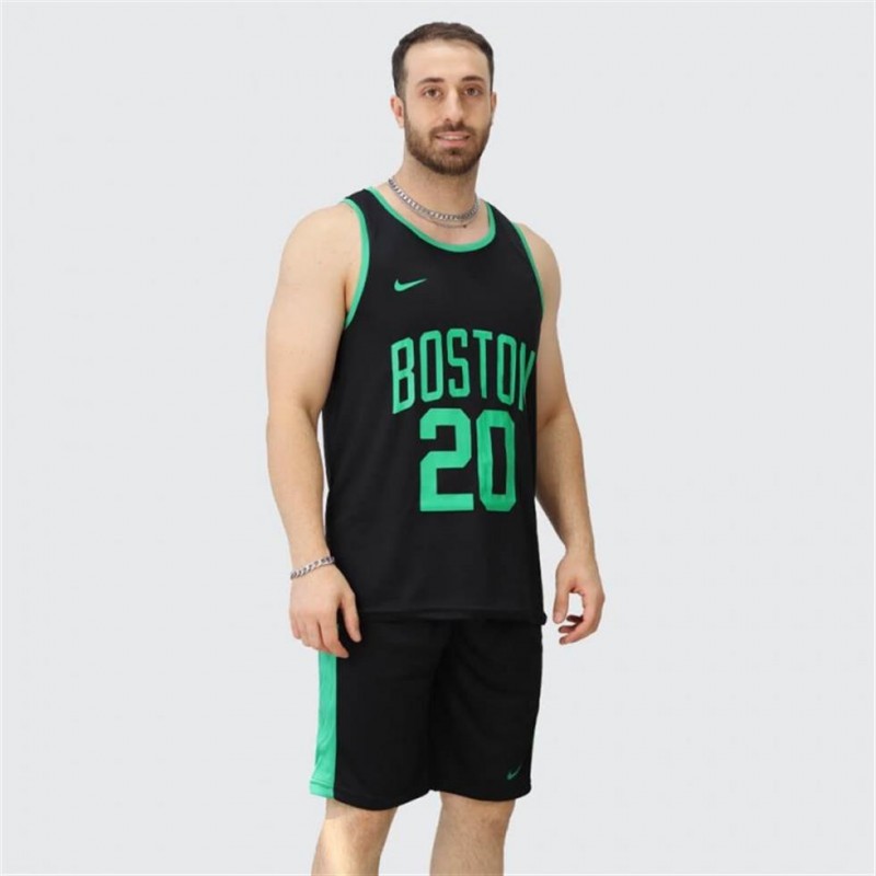 ست مردانه حلقه ای و شلوارک بلند بسکتبالی Boston